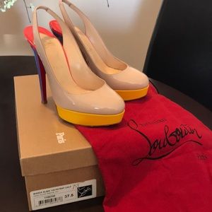 Christian Louboutin Bianca sling 140 patent calf